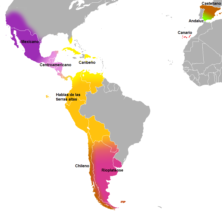 Dialekty hiszpańskiego na świecie
